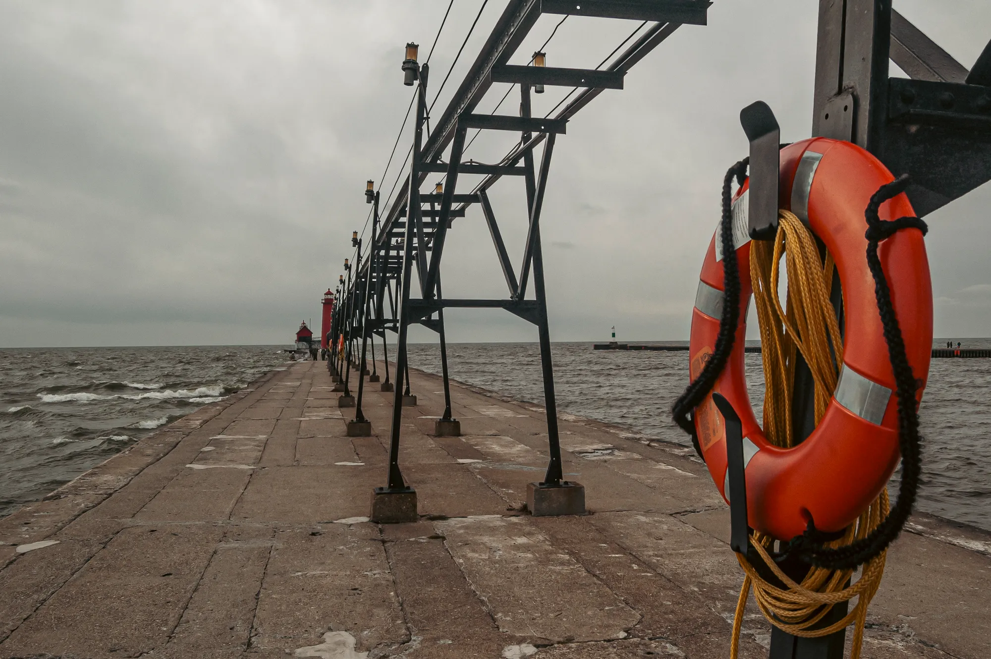 Exploring Grand Haven State Beach in the Wintertime