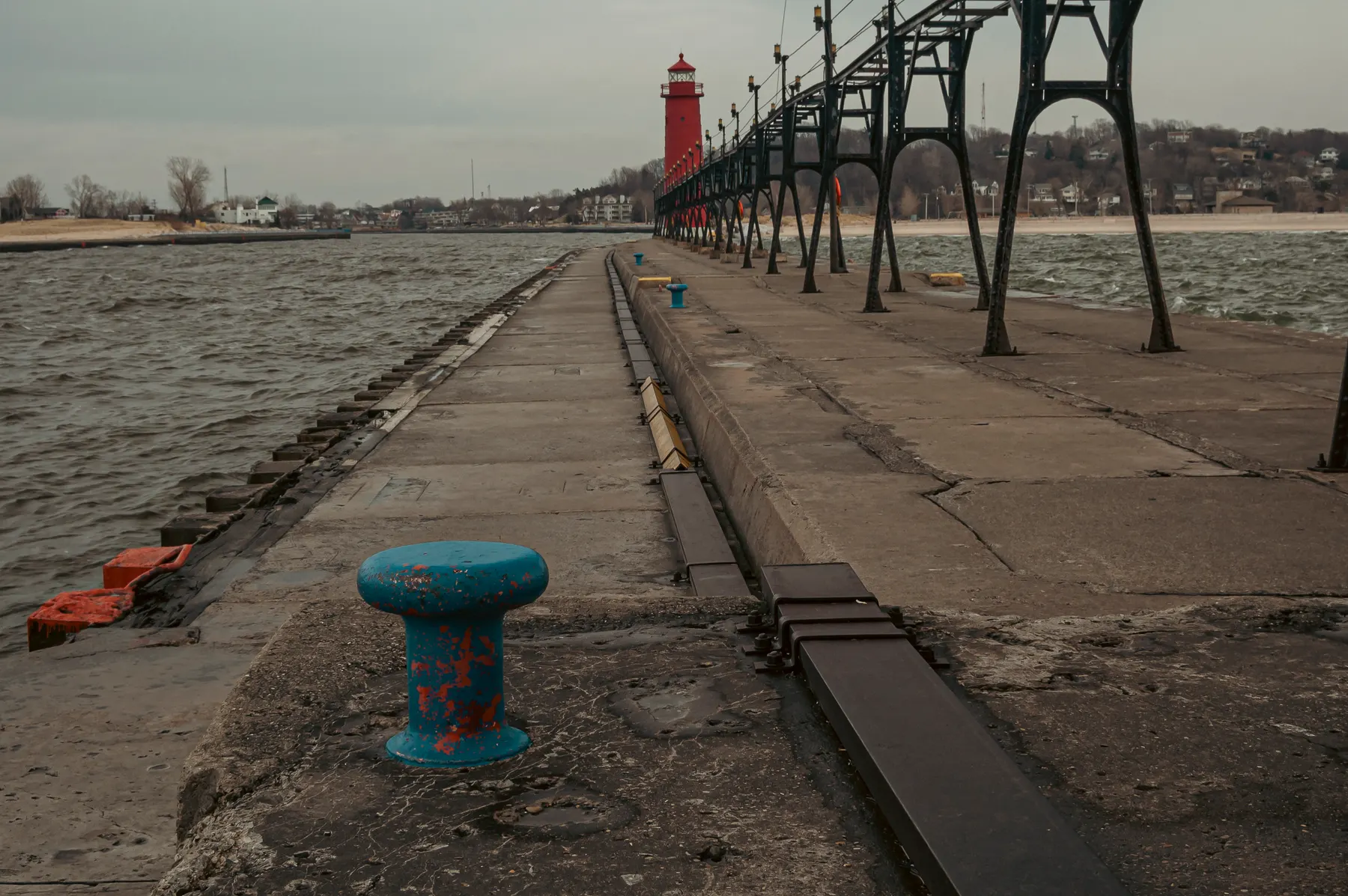Exploring Grand Haven State Beach in the Wintertime