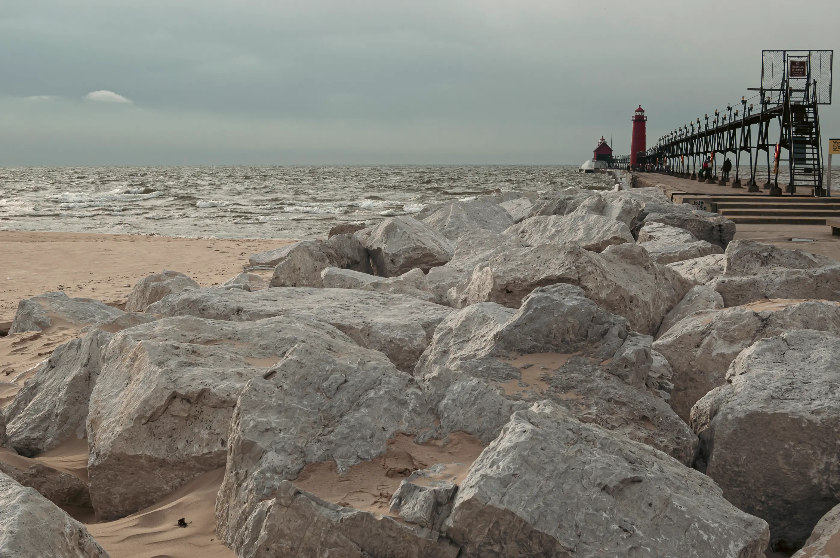Exploring Grand Haven State Park in the fall | Michigan, 2006