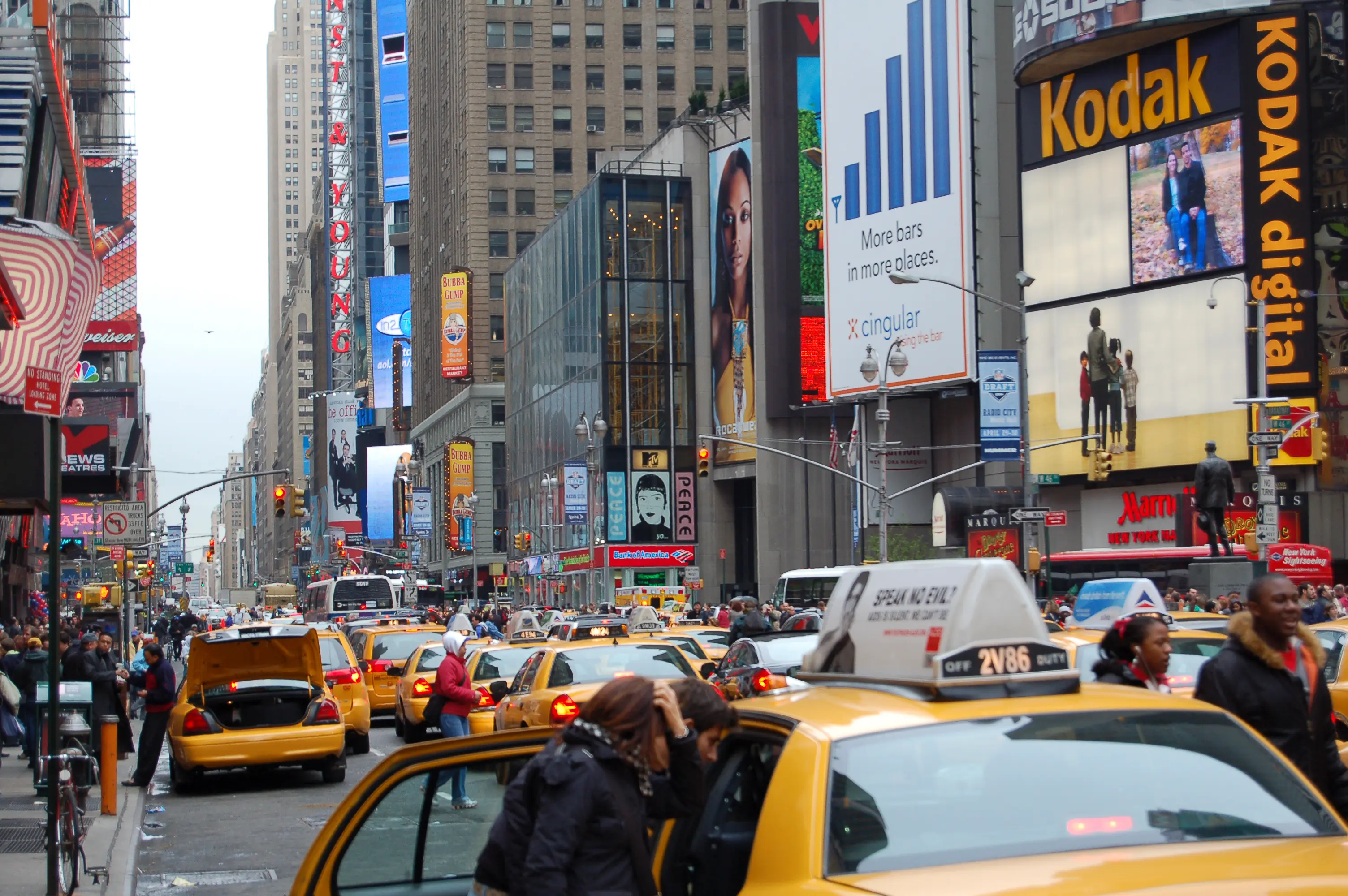 Gone are the days of Yellow Cabs flooding the Times Square area.