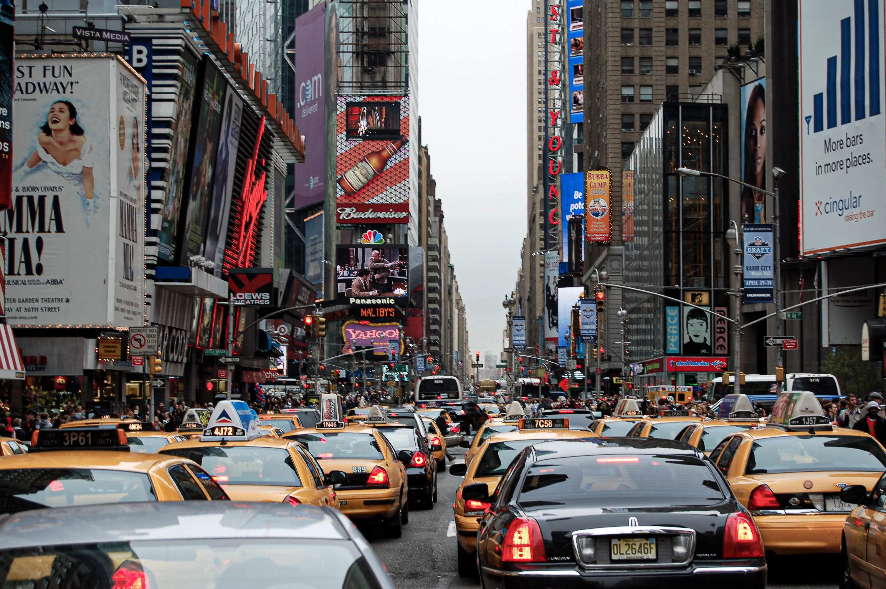 Gone are the days of Yellow Cabs flooding the Times Square area | New York, 2006