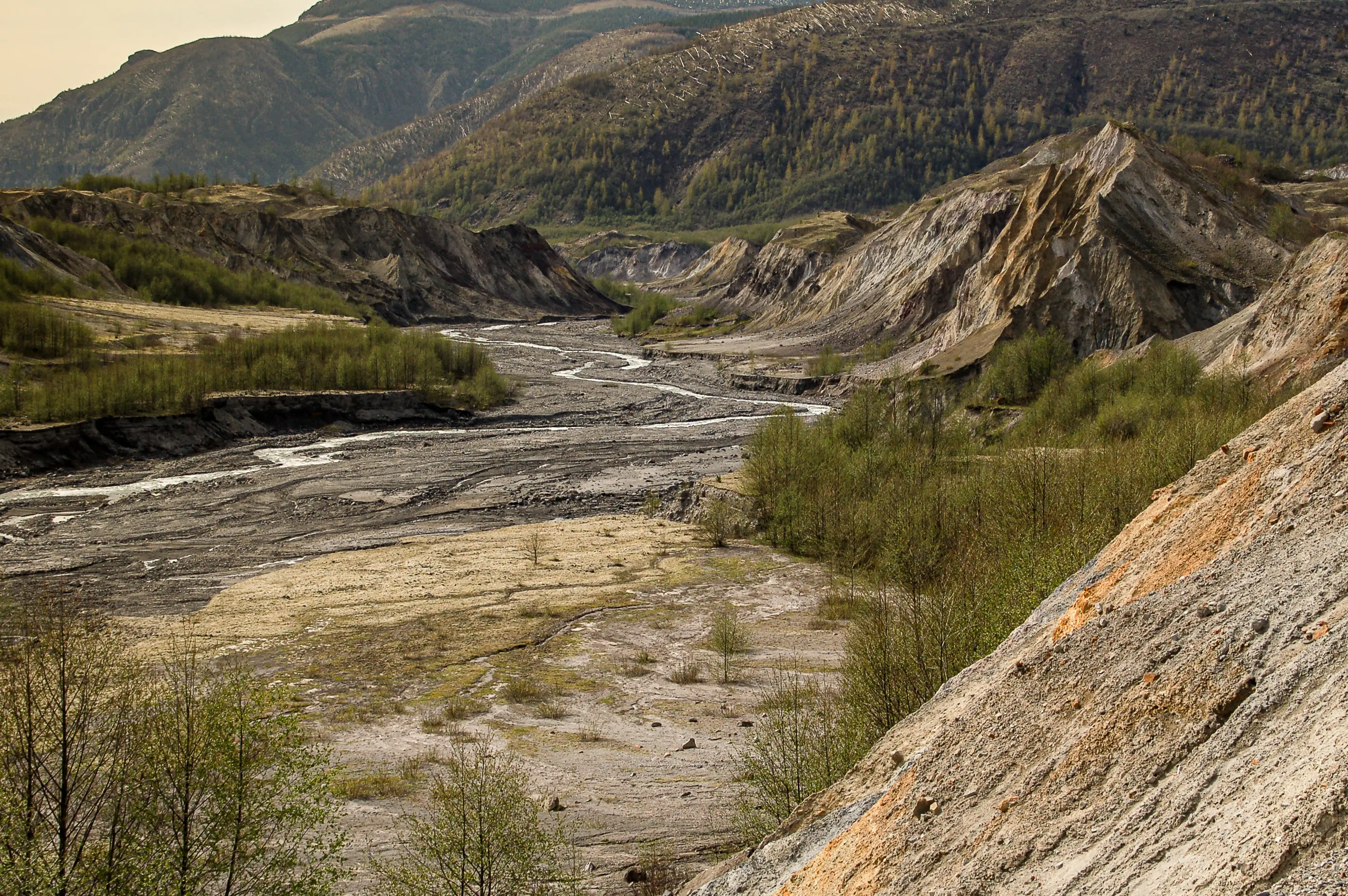 Hiking and exploring the areas around Mt. Saint Helens.