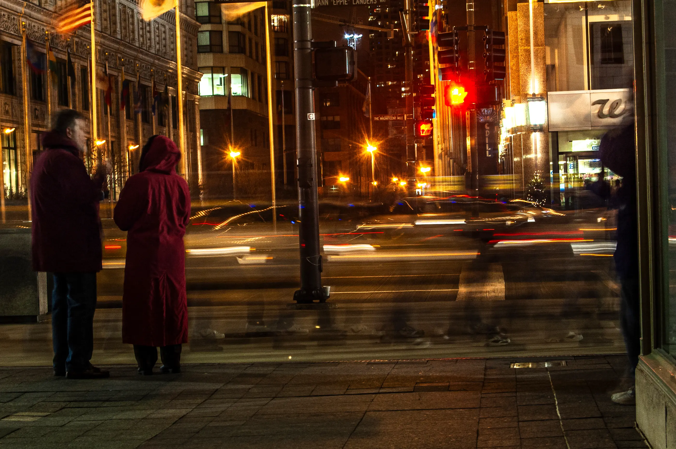 Experimenting with long shutter exposures on Michigan Ave.
