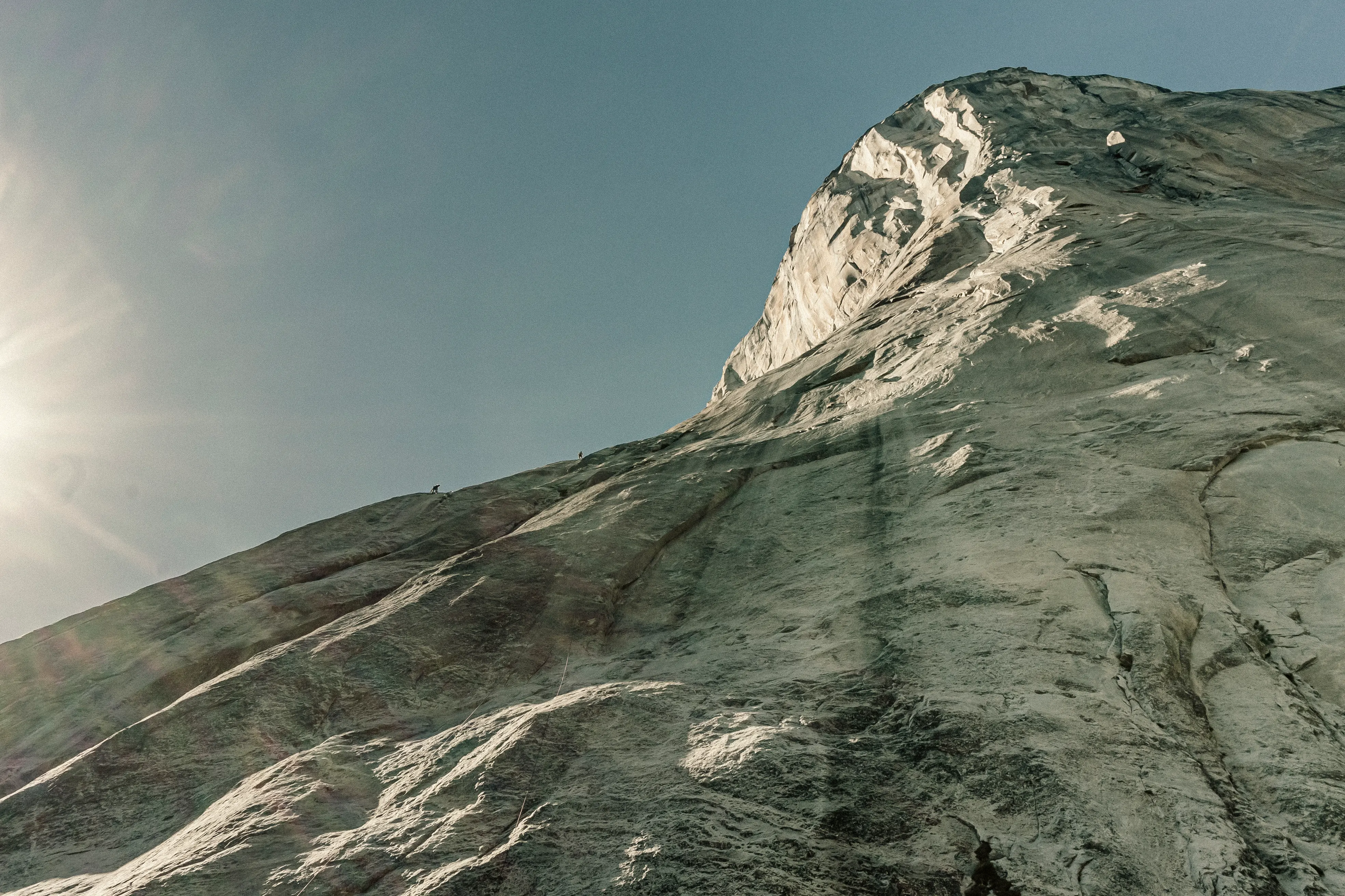The granite face of Half Dome rising over Yosemite Valley, California.