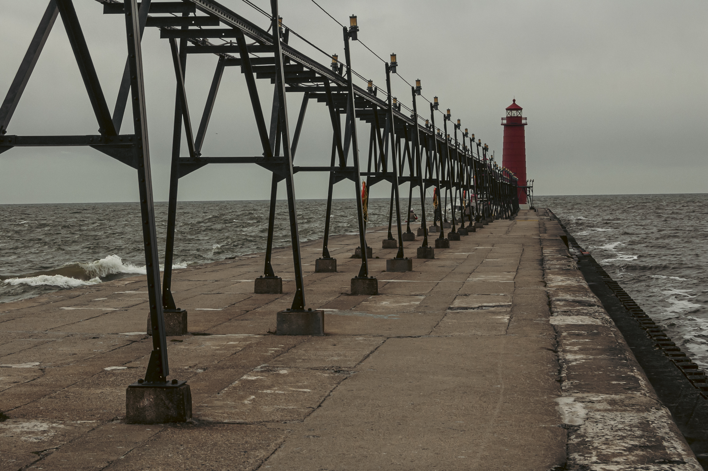 Exploring Grand Haven State Beach in the Wintertime