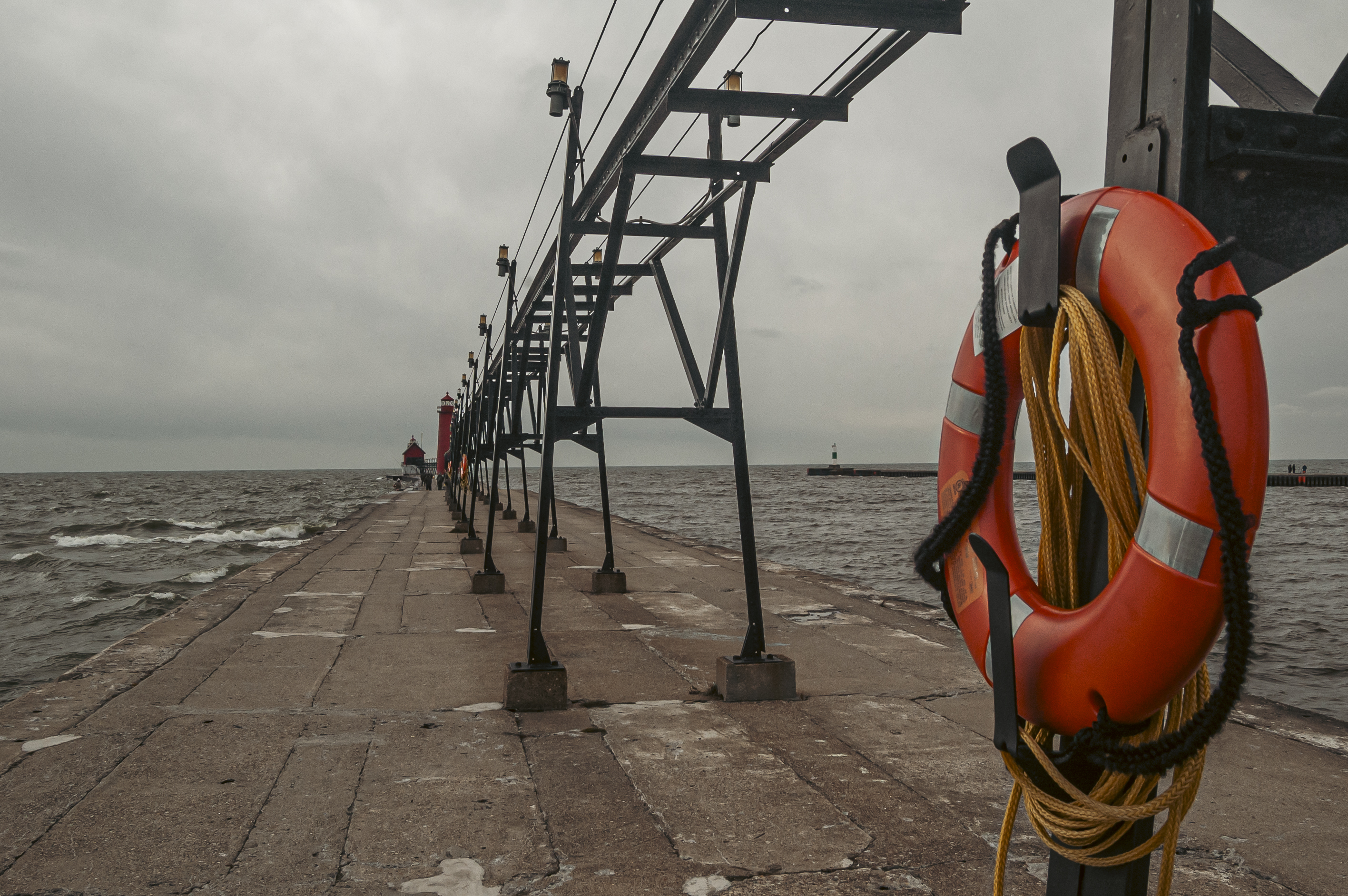 Exploring Grand Haven State Beach in the Wintertime